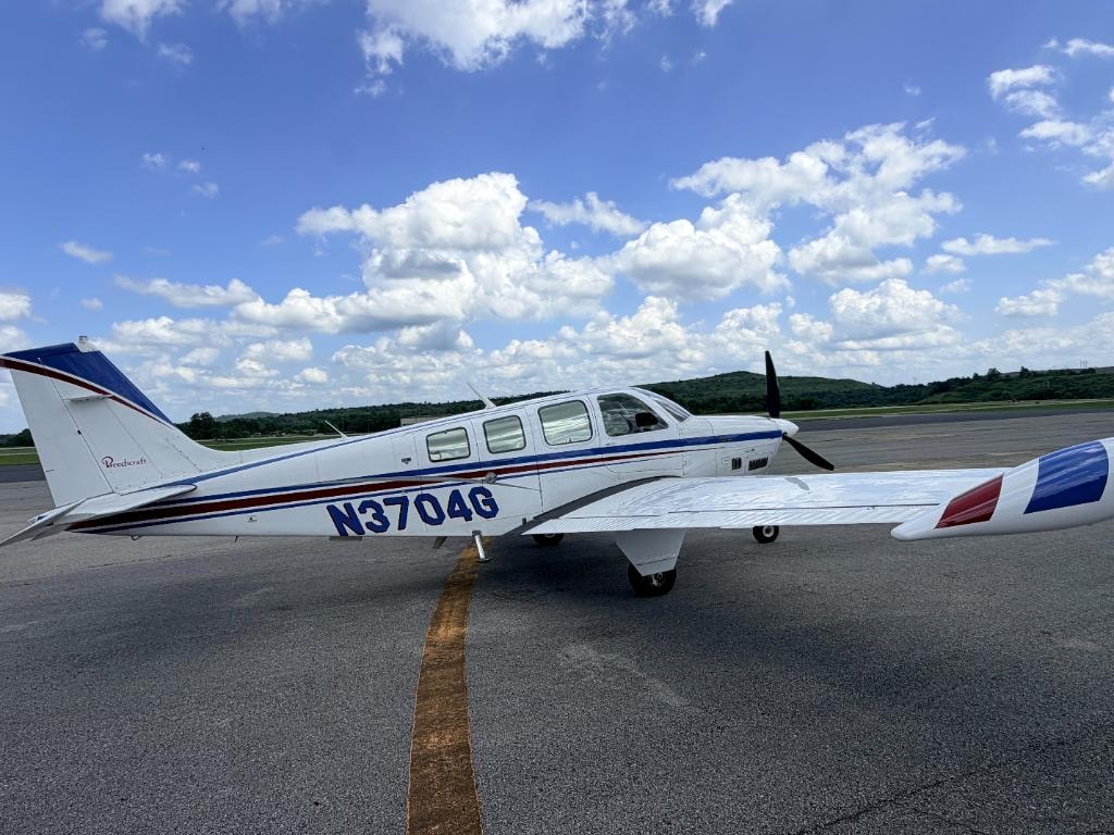 Beechcraft Bonanza N3704G on the ramp